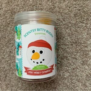 Scentsy Snowman Bitty Buddy Scented Holiday Very Merry Cranberry RETIRED New